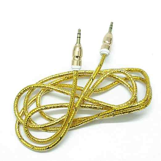 OUD 3.5 mm Male to Male Metal Auxiliary Audio Cable 1.5M Length Slim  (Multi Color)