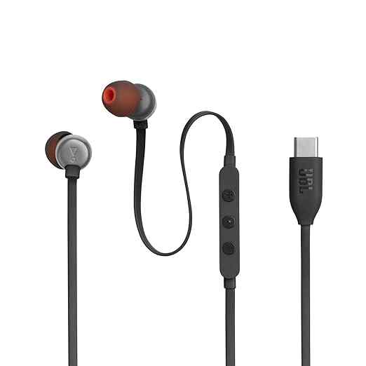 JBL Tune 310 Wired in Ear Type C Headphones (Black)