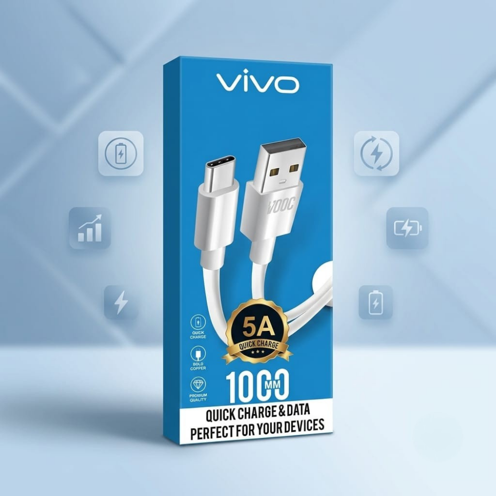 Vivo 5A Quick Charge & Data Cable (USB-A to Type-C, 1000mm)