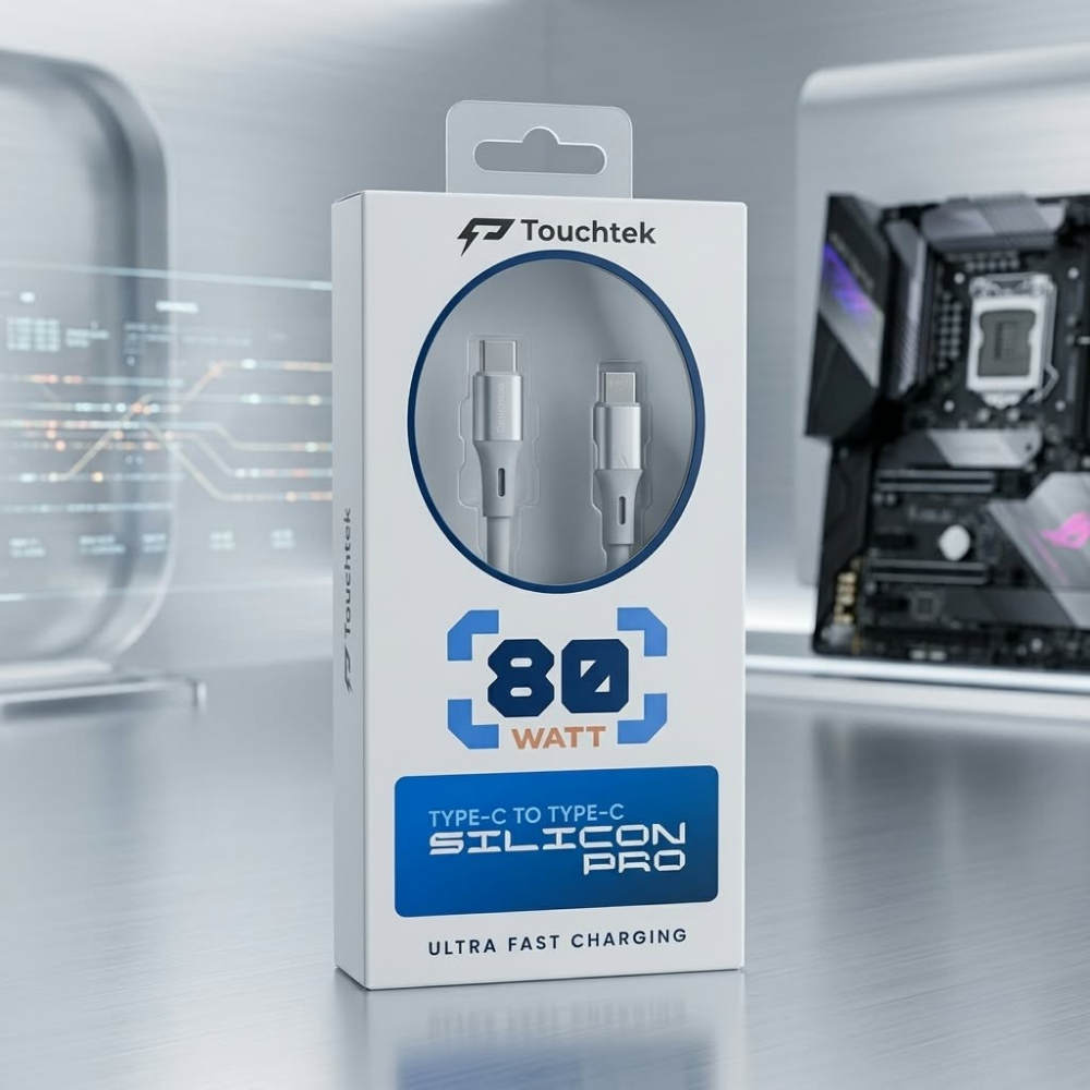 Touchtek 80W Type-C to Type-C Silicon Pro Ultra Fast Charging Cable