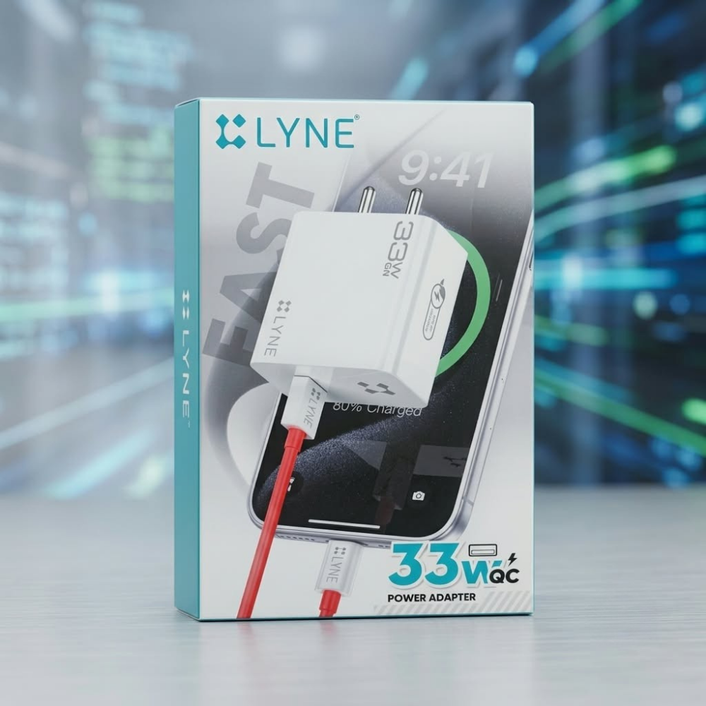 LYNE 33W QC Fast Charging Power Adapter