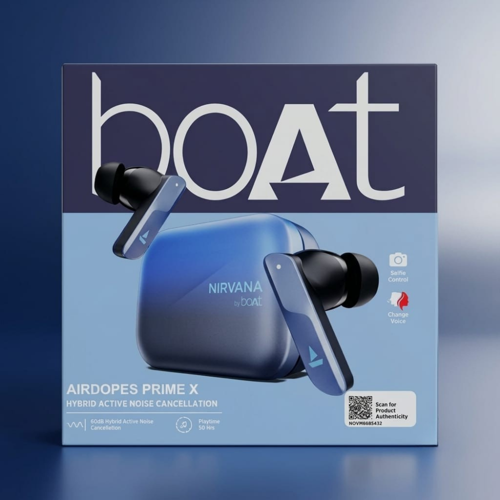 boAt Airdopes Prime X True Wireless Earbuds with Hybrid Active Noise Cancellatio