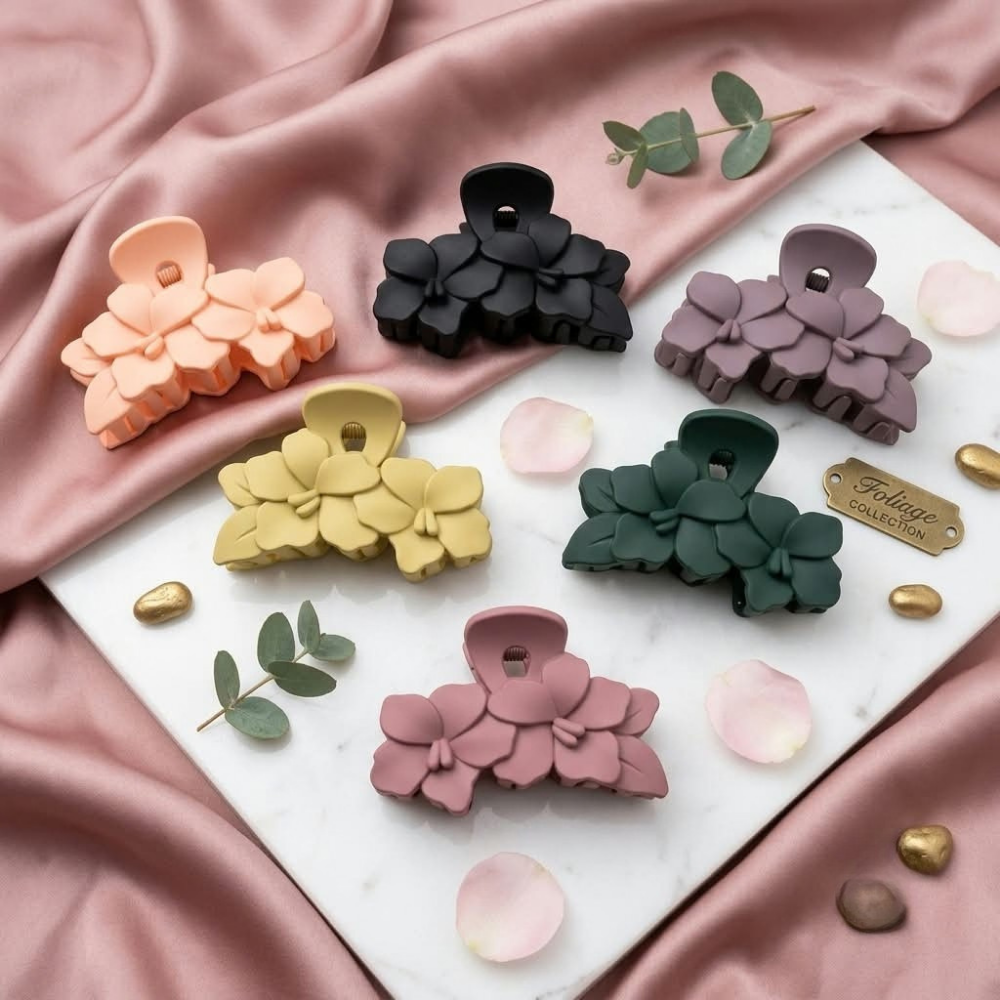  Floral Design Claw Clips