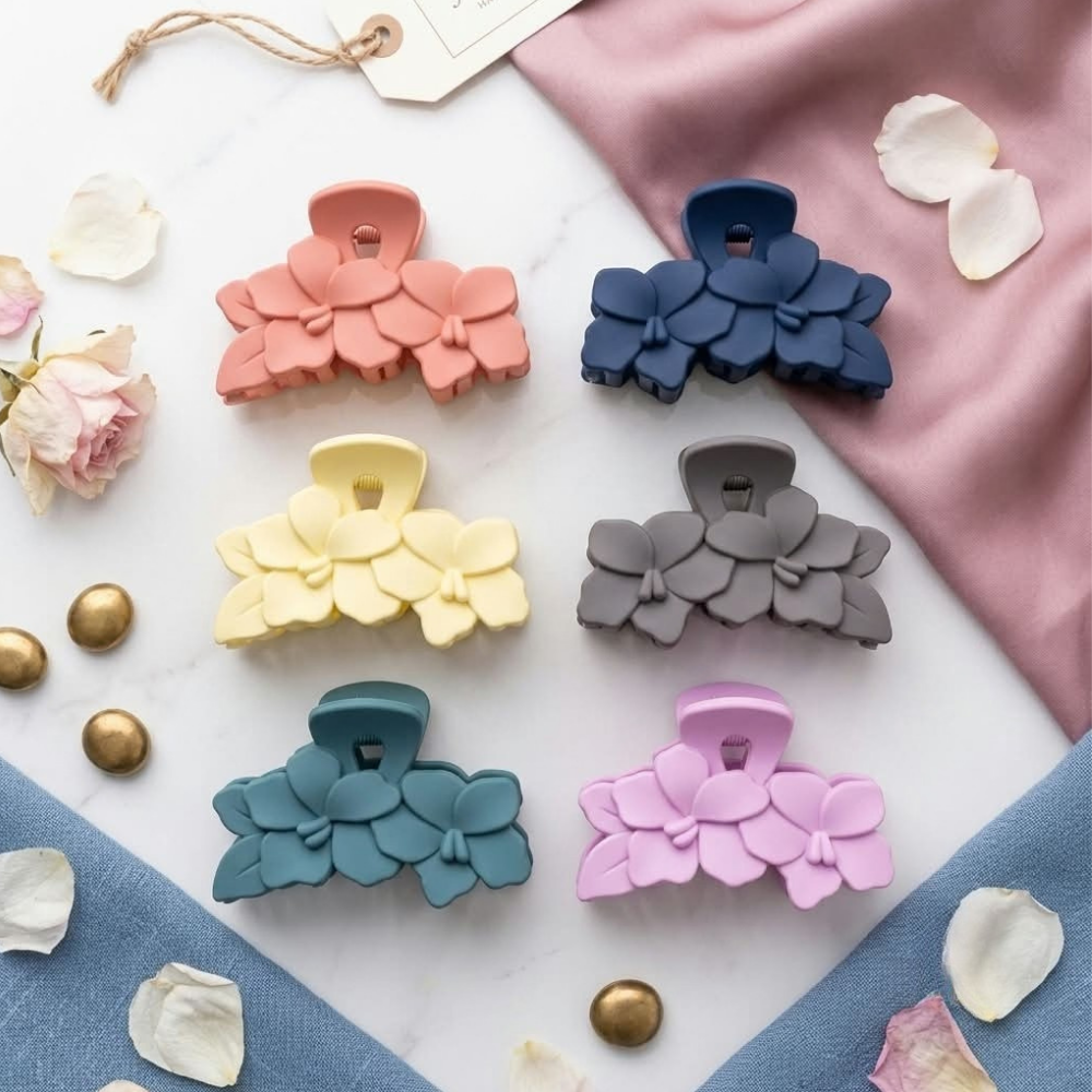 Floral design Claw Clips