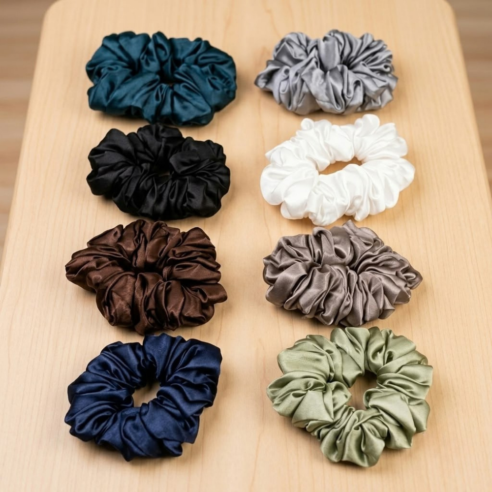  Smooth  Satin Scrunchies 