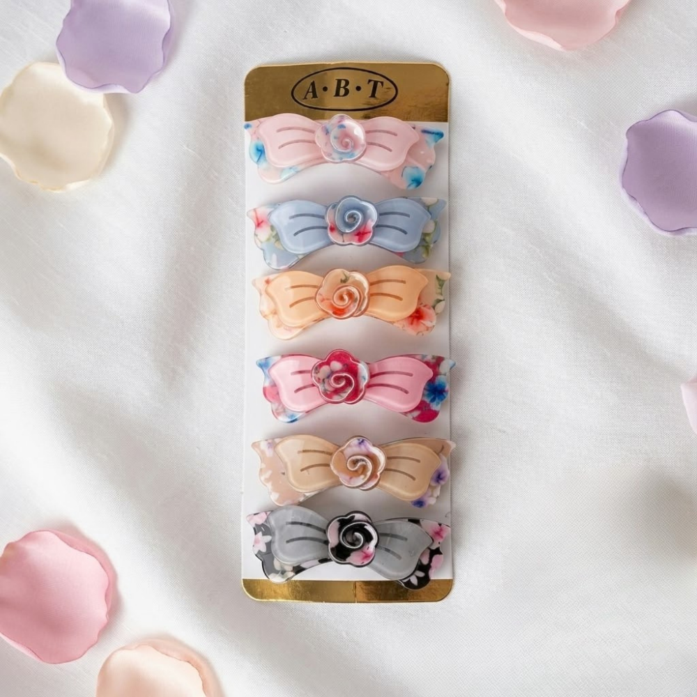  Bow Barrette Hair Clips
