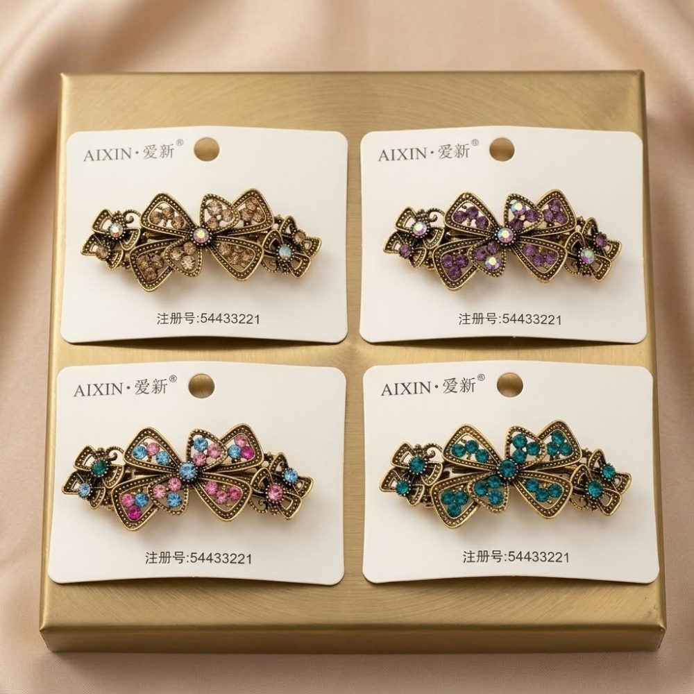 Antique-Bronze French Barrettes
